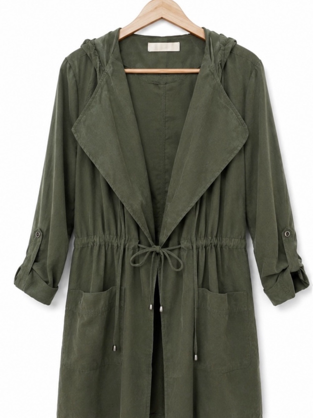 BE COOL Duster Olive Green Lightweight Utility Jacket - Size Large